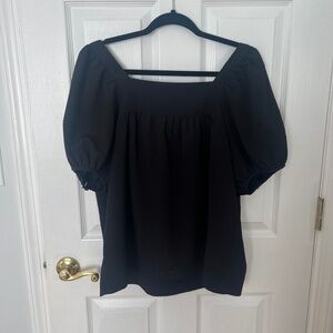 Madewell peasant blouse black size L